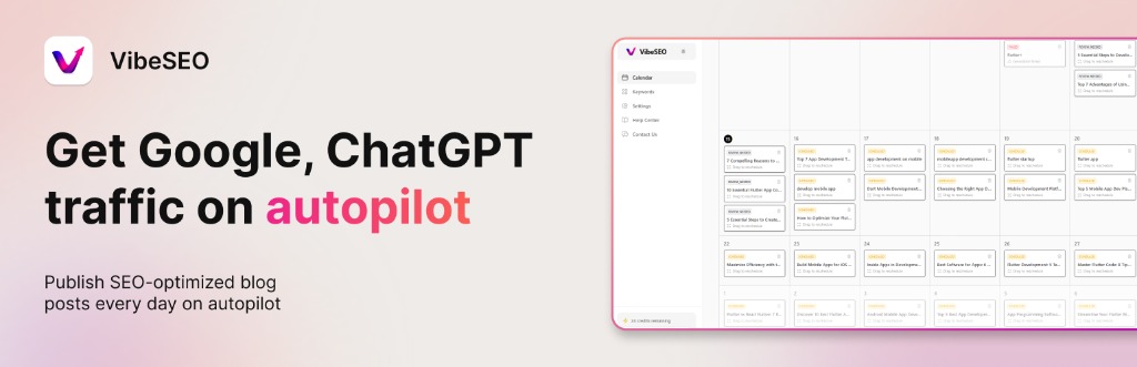 VibeSEO for WordPress dashboard